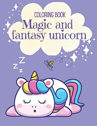 Coloring Book Magic and Fantasy Unicorn Kidscoloring Books