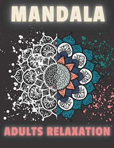 Mandala Adult Relaxation Mandala Coloring Book for Adults Stress Relief, Animals Mandala Coloring Book for Adults