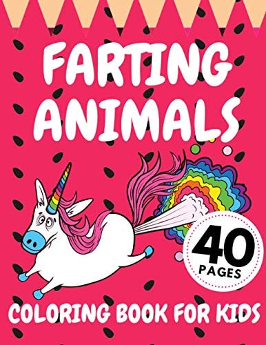 Farting Animals Coloring Book For Kids Funny Animal Farts Relaxation Children Fun Lovers