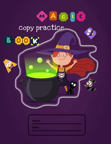 Magic Copy Practice Book Cute Letter Tracing Notebook for Toddlers 2-4 Years Old, Dyslexia Tools with Calligraphy Kits for Kids and Scholastic Kindergarten Workbook Allows Cut and Paste Workbooks, Copybook for Kids, Calligraphy Pens for Beginners Kit.