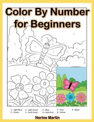 Color by Number for Beginners Easy Coloring Book for Seniors and Beginners