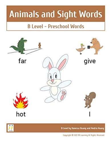 Animals and Sight Words B Level Preschool Words