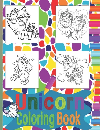 Unicorn Coloring Book 60 Individual Unicorn Designs (NO Duplicate Images) For Kids