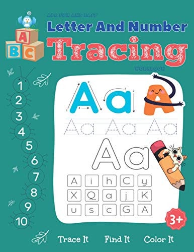 Abc Fun And Easy Letter And Number Tracing Workbook Handwriting and Line Tracing Practice Book for Kids and Kindergarten, Toddlers and Preschoolers Writing Workbook, Abc for Kids Ages 3-5