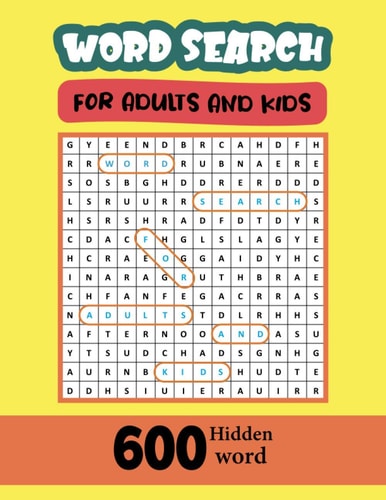 Word Search For Adults And Kids 600 Hidden Word High Frequency Words Activity Book for Raising Confident Readers