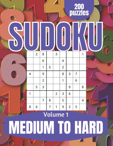 Sudoku Medium to Hard Large Print Sudoku Puzzles for Adults and Seniors with Solutions Vol 1