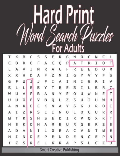 Hard Print Word Search Puzzles for Adults Hardest Themed Puzzles to Solve for Adults and Seniors and All Other Puzzle Fans|8. 5 X 11 Inch