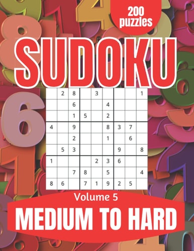Sudoku Medium to Hard Large Print Sudoku Puzzles for Adults and Seniors with Solutions Vol 5