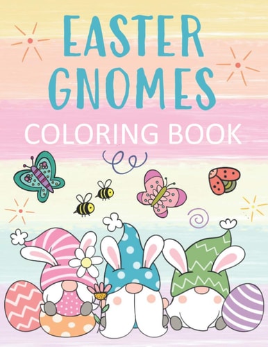 Easter Gnomes Coloring Book Cute Designs & Pastel Nordic Elf Fun for All Ages!
