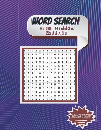 Word Search With Hidden Message Large Print Fitness for Your Brain: Word Search With Hidden Message: Train Your Brain Anywhere, Anytime! - 218 Puzzles for Adults and Seniors (LARGE PRINT PUZZLES)