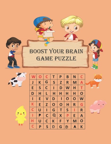 Boost Your Brain Game Word Search for Kids All Ages: 132 Word Search Puzzles -Search and Find-