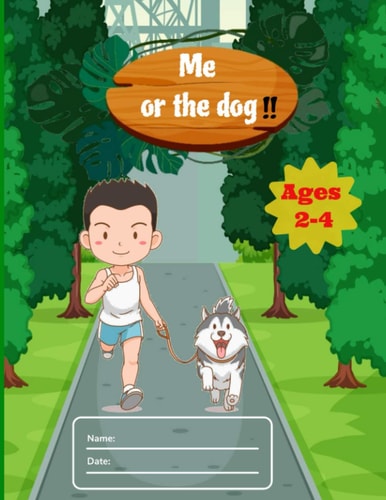 Me Or the Dog!! Cute Letter Tracing Notebook for Toddlers 2-4 Years Old, Dyslexia Tools with Calligraphy Kits for Kids, Scholastic Kindergarten Workbook Allows, Paste Workbooks, Copybook for Kids and Calligraphy Pens for Beginners Kit.