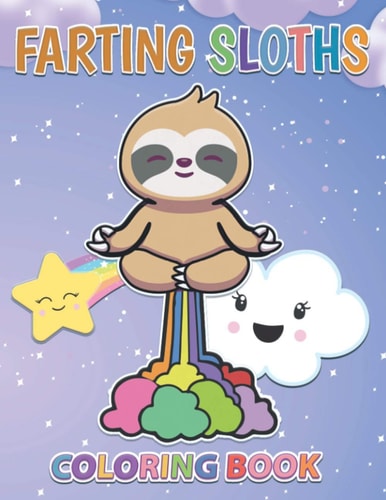 Farting Sloths Coloring Book Kawaii Sloth Designs For Kids And Adults