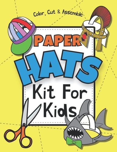 Paper Hats Color, Cut & Assemble Kit For Kids