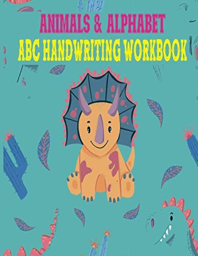 Animals & Alphabet ABC Handwriting Workbook Preschool to Kindergarten, Letters, Pre-Writing, Numbers, Shapes, Wipe Clean School Write & Reuse Workbook