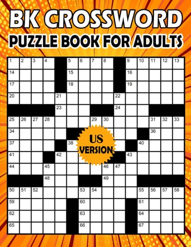 BK Crossword Puzzle Book for Adults Large Print Crossword Book for Adults & Seniors - 80 Puzzle from (BK Bouchama) US Version