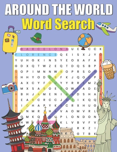 Around the World Word Search Best Things To Do on Most Popular Travel Destinations