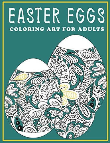 Easter Eggs Coloring Art For Adults