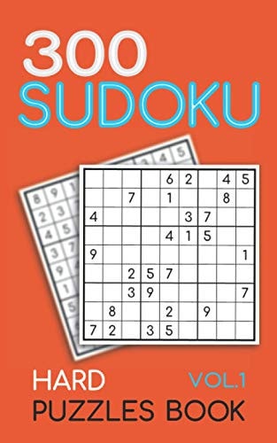 300 Sudoku Hard Puzzles Book Vol.1 Sudoku Hard Book, Puzzles for Adults 300 Puzzles
