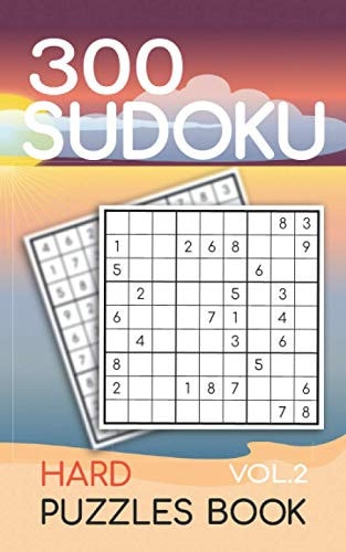 300 Sudoku Hard Puzzles Book Vol.2 Sudoku Hard Book, Puzzles for Adults 300 Puzzles