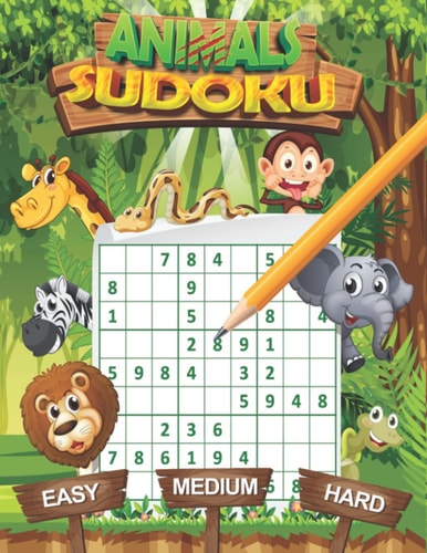 Animals Sudoku Activity Book Animals Sudoku Puzzles for Kids and Adults (Children's Coloring Book) Easy Medium Hard