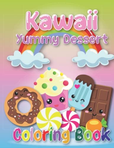 Kawaii Yummy Dessert Coloring Book