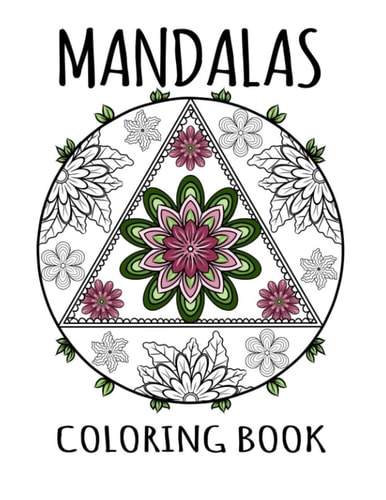 Mandalas Coloring Book 50 Unique Hand Drawn Mandala Designs - Adult Coloring Book for Stress Relief and Relaxation - Hours Of Peace and Relaxation