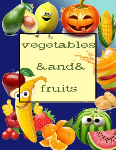 Vegetables And Fruits Coloring Book/apricot/cherry/kiwi/pumpkin/mushroom/tomato...