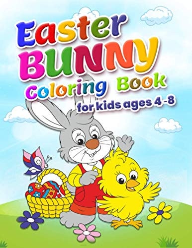 Easter Bunny Coloring Book Easter Coloring Pages Activity Book for Kids Age 4-8