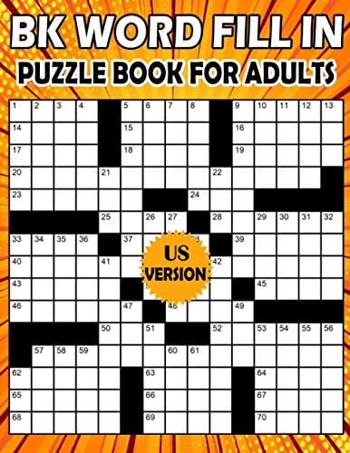 BK Word Fill in Puzzle Book for Adults Fill Ins Puzzle Book for Adults & Seniors - Puzzle from (BK Bouchama)
