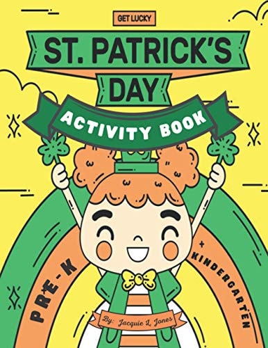 St. Patrick's Day Activity Book, Kindergarten, Pre-K Activity Book for Kids 3-6