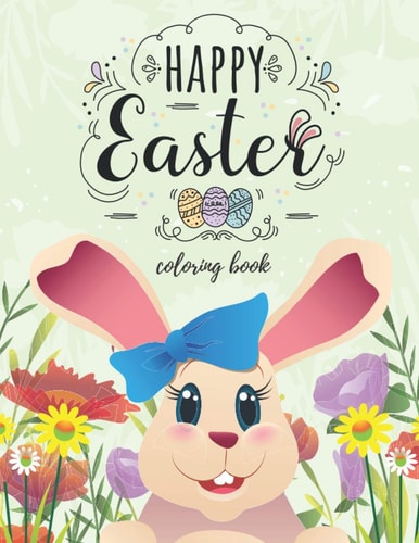 Happy Easter Coloring Book Simple and Beautiful Coloring Images