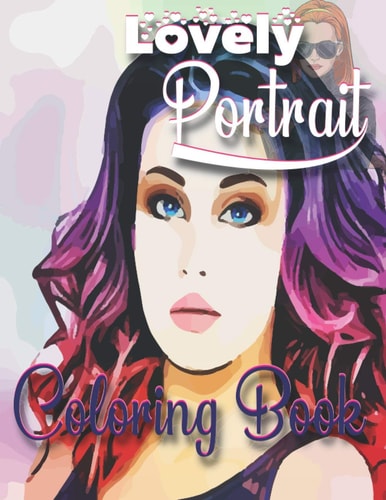 Lovely Portrait Coloring Book Adults Coloring Book, Portrait Drawing Human And Robbit Coloring Book, Portrait Young Beauty, Beautiful Girls.