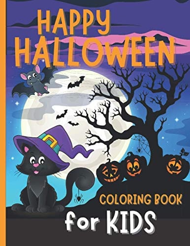 Happy Halloween Coloring Book for Kids Fun and Cute Illustration for Kids to Enjoy on Halloween !