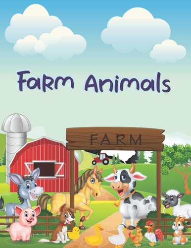 Farm Animals Coloring Book with More Than 50 Cool Animal to Color by Kids Ages 3-9