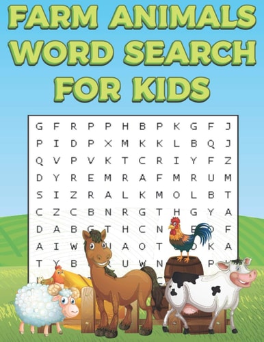 Farm Animals Word Search For Kids Farm Life Word Search Puzzle Book For Boys And Girls