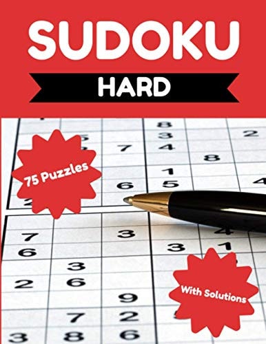 Sudoku - Hard 75 Sudoku Puzzles for Adults & Seniors, Sudoku Puzzle Book for Experts, Puzzle Activity Books for Seniors, Hard Sudoku Puzzles for Adults & Seniors