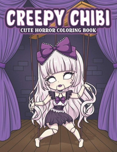 Creepy Chibi Cute Horror Coloring Book Spooky Coloring Pages with Kawaii Horror Characters