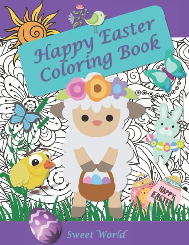 Happy Easter Coloring Book For Children and Adults