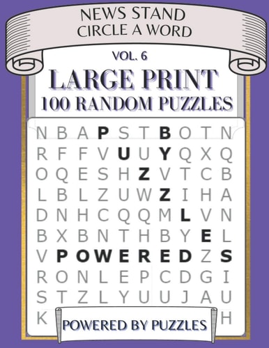 New Stand Circle a Word Vol.6 Large Print 100 Random Puzzles