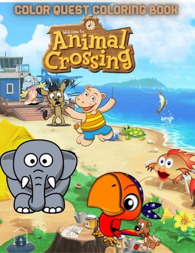 Color Quest Coloring Book Relaxation and Stress Relief Coloring Book Activity for Adults and Kids (Coloring Animal )