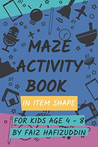 Maze Activity Book in Item Shape for Kids Age 4 - 8