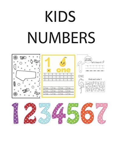 Kids Numbers Learn To Write Numbers Activity Book For Kids. Childrens Tracing Numbers.: Handwriting Number Practice Paper: ABC Kids, 120 Pages, 8.5x11 Inches Kindergarten Learning.