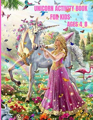 Unicorn Activity Book for Kids Ages 4-8 Unicorn Activity Book for Kids Ages 4-8: Learning, Word Search, Mazes, (Anglais) Broché - Grands Caractères