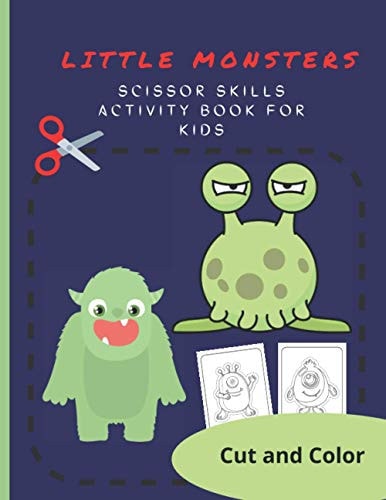 Little Monsters Scissor Skills Activity Book For Kids