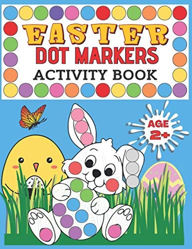 Easter Dot Markers Activity Book Easy Big Dots for Toddlers, Paint Dauber Coloring Book for Kids Age 2+