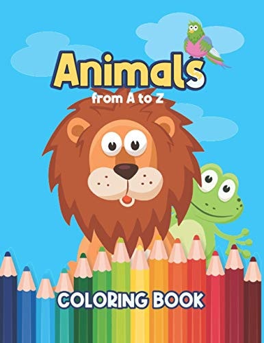 Animals from A to Z Coloring Book