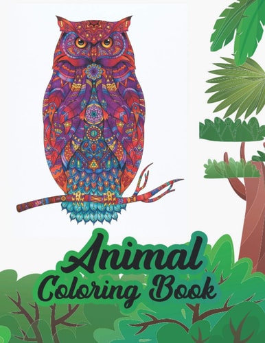 Animal Coloring Book Stress Relieving Designs Animals Easy to Take Along Everywhere .