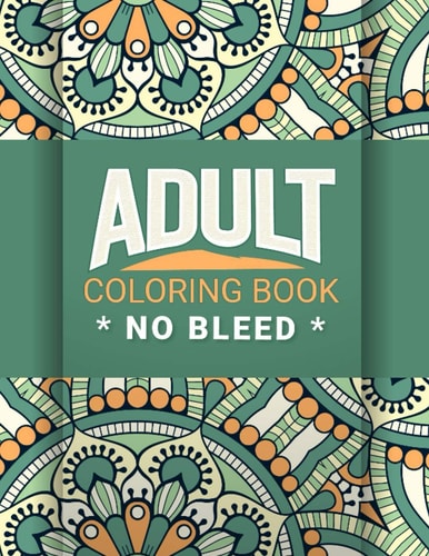 Adult Coloring Book No Bleed Adult Mandala Animal and Flower, Fun Easy Inspiration Design and Relaxing Coloring Page