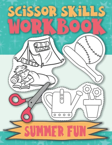 Scissor Skills Workbook Summer Fun Scissor Practice for Preschool Cutting Practice for Preschoolers Scissors Skills Activty Pad